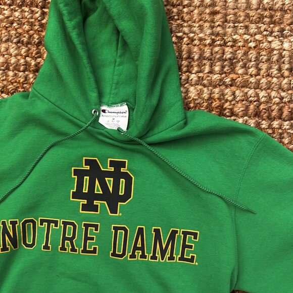 Champion Notre Dame Hoodie Sweatshirt Green (Men’s Medium) - Picture 1 of 4